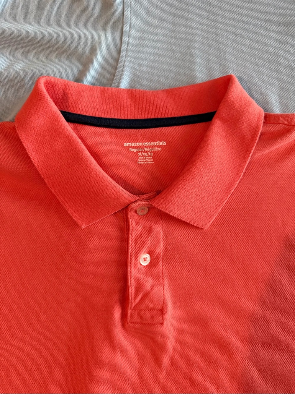 Men's Polo Shirts XL 100% Cotton Regular Fit Blue Orange Set of 2 - Picture 4 of 15